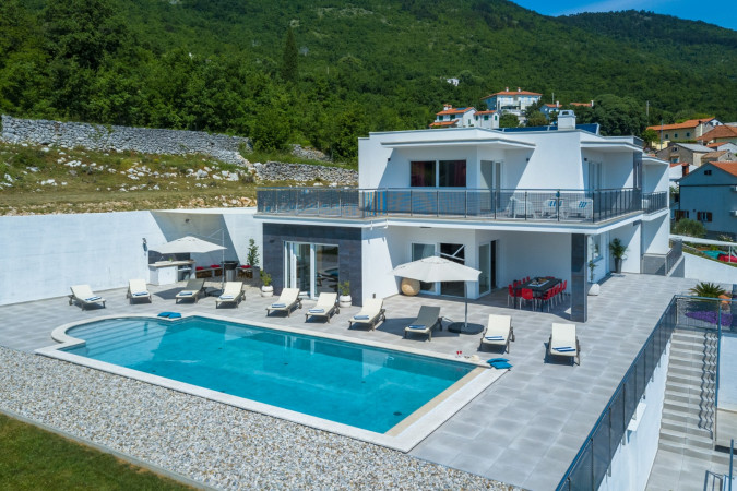Villa Maru, Villa Maru s bazenom, Martina, Brseč, Hrvatska Martina